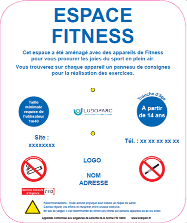 PANNEAU RECTANGULAIRE FITNESS