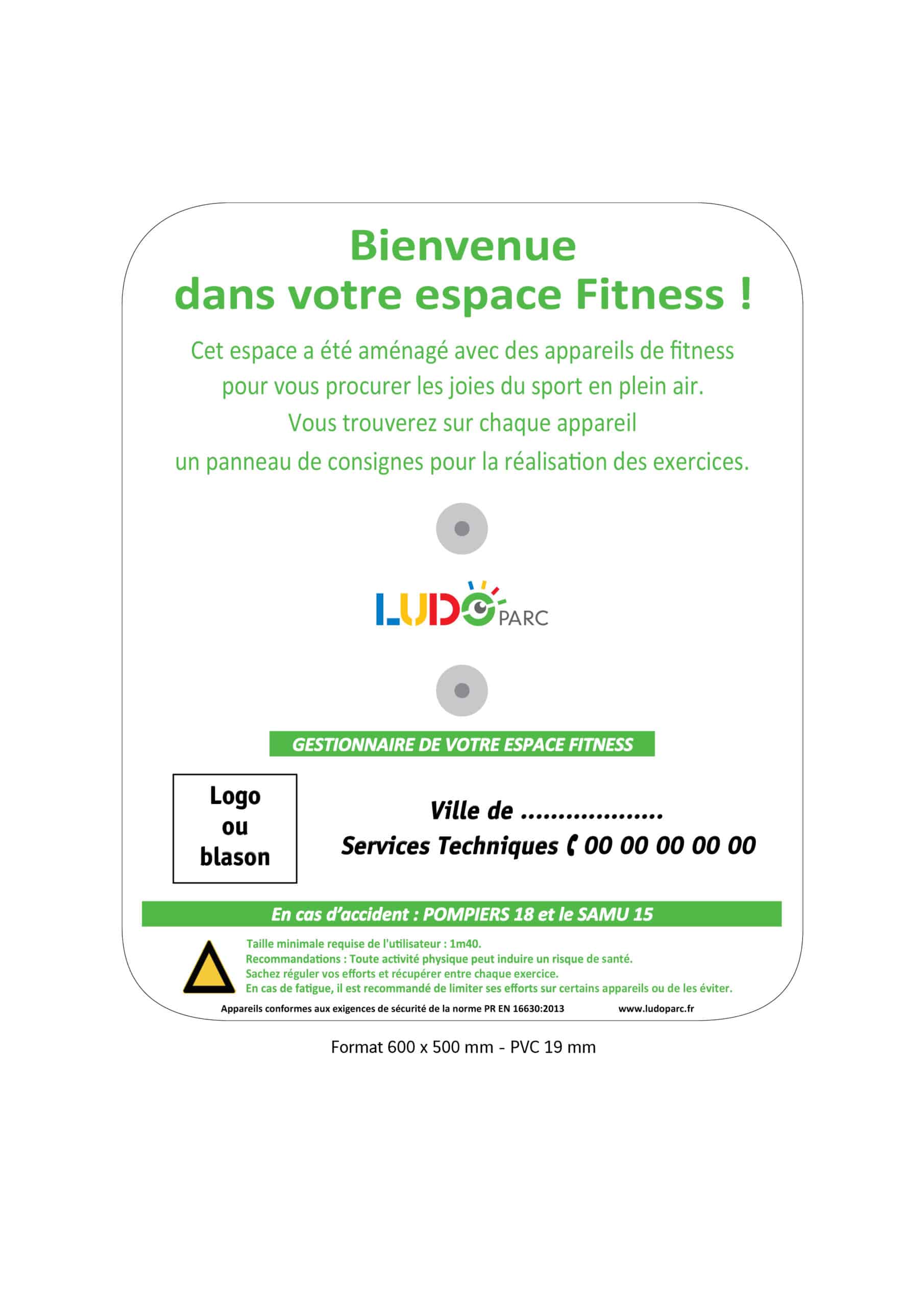 PANNEAU RECTANGULAIRE FITNESS