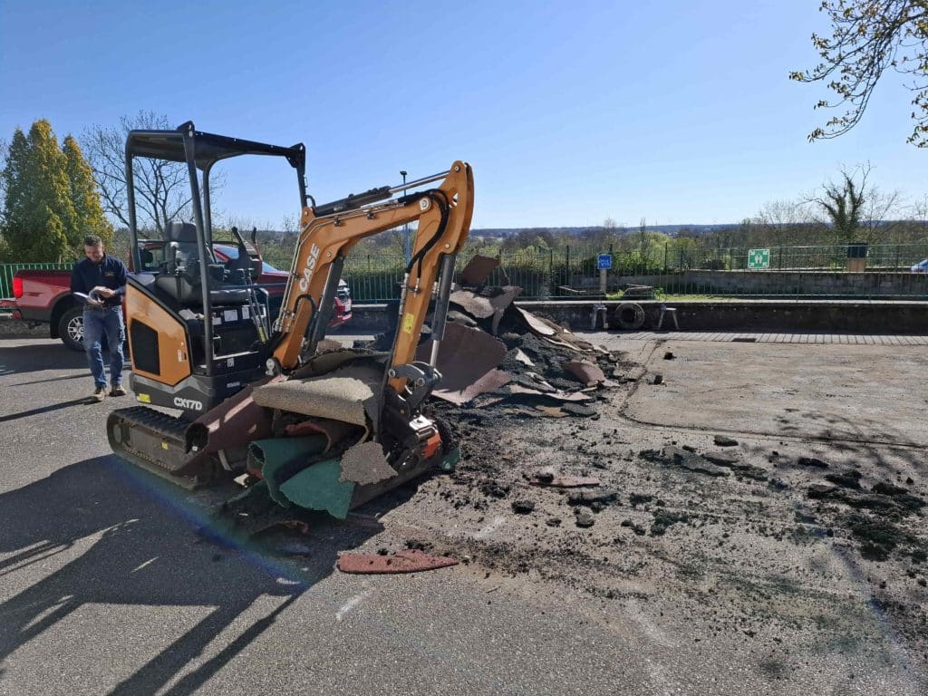 travaux préparatoire, retrait du sol