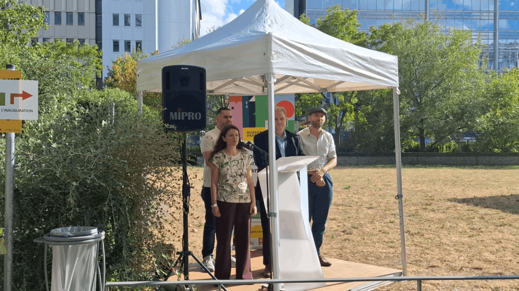 Cérémonie d’inauguration de l’aire de fitness extérieure réalisée dans le cadre du budget participatif à Nanterre